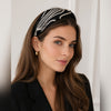 Kiara Knotted Headband - Black & Gold