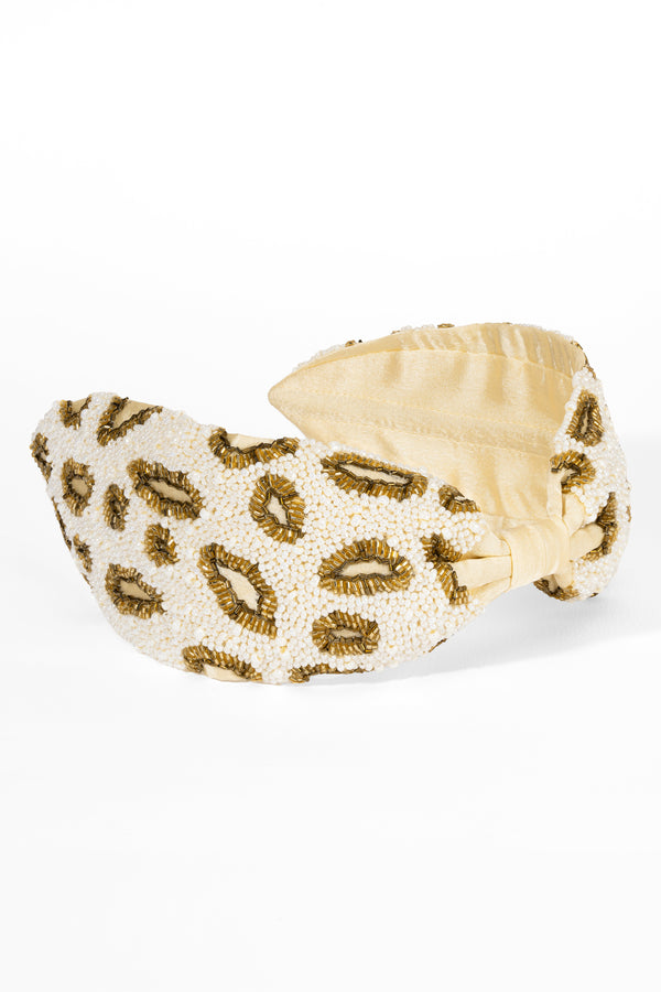 Champagne Leopard Headband