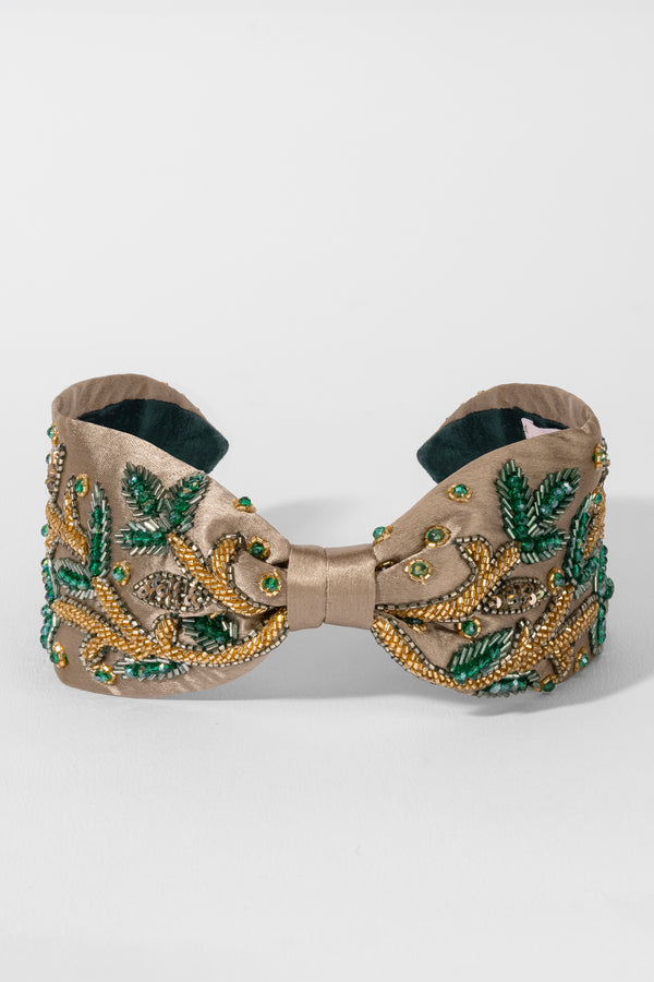 Emerald Jungle Knotted Headband