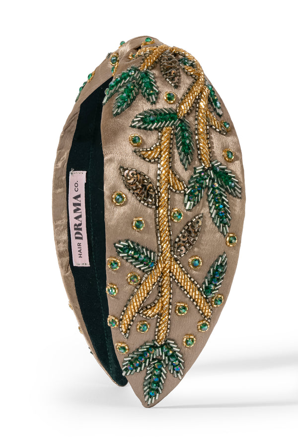 Emerald Jungle Knotted Headband