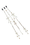 Diva Drapes Crystal & Pearl Tassels Braid Chain