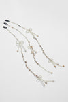Diva Drapes Crystal & Pearl Tassels Braid Chain