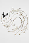 Diva Drapes Crystal & Pearl Tassels Braid Chain