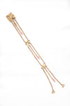 Gold Plated Shell Hair Braid with Pink Beads