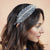 Crystal Mesh Knotted Hair Band - White