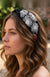 Flora Embellished Knotted Hair Band - Black