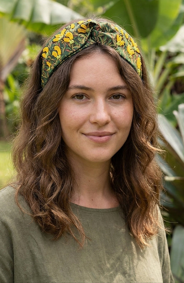 Tropical Bloom Banana Knotted Headband