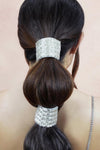 Embellished Ponytail Holder - Silver