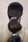 Silver Metal Coin Hair Ties - Set of 2