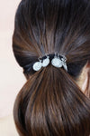Silver Metal Coin Hair Ties - Set of 2