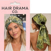 Tropical Leaf Print Satin Tie-Back Headwrap