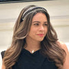 Crystal & Pearl Mesh Hair Band - Black